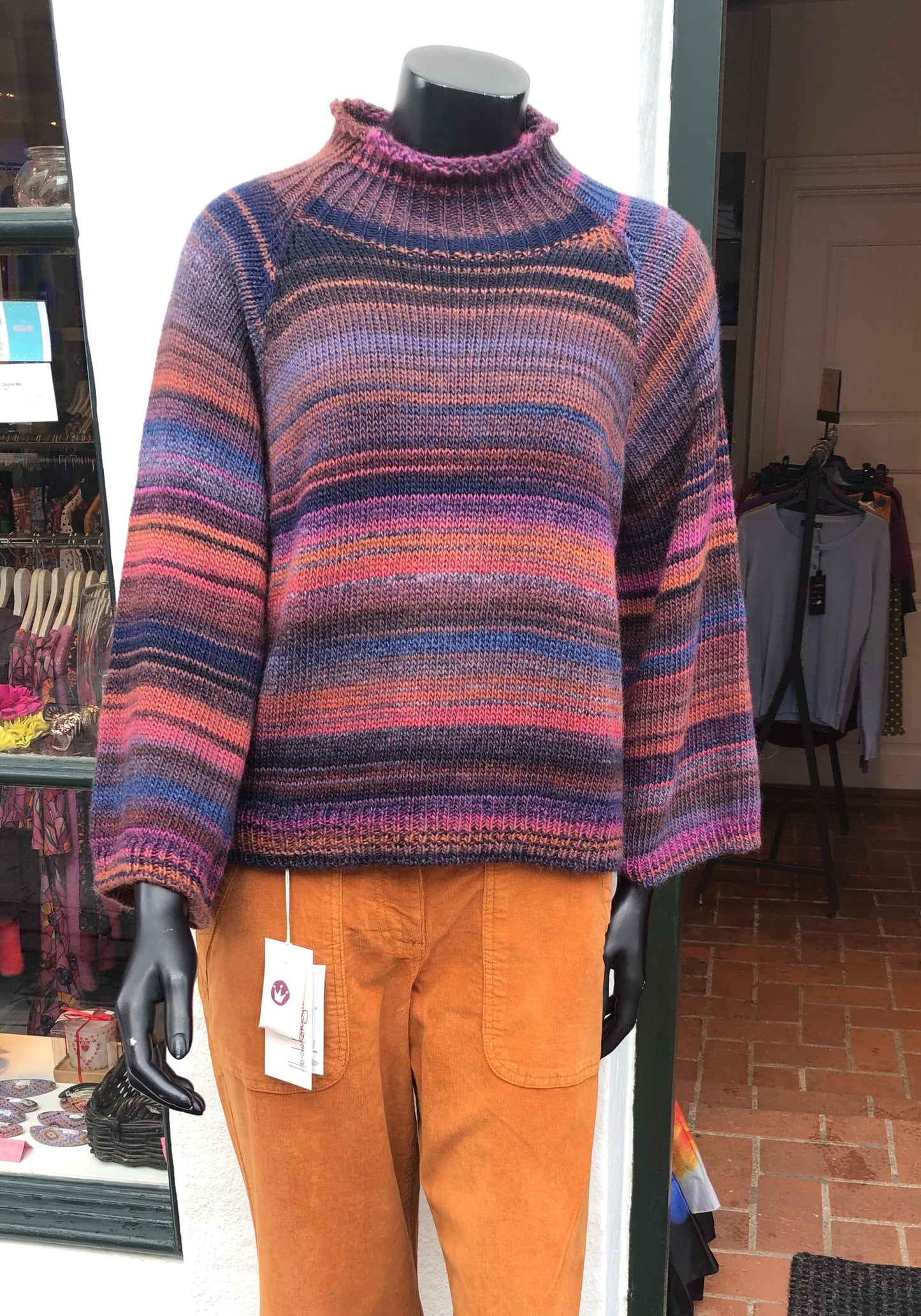 Multicoloured wool mix sweater