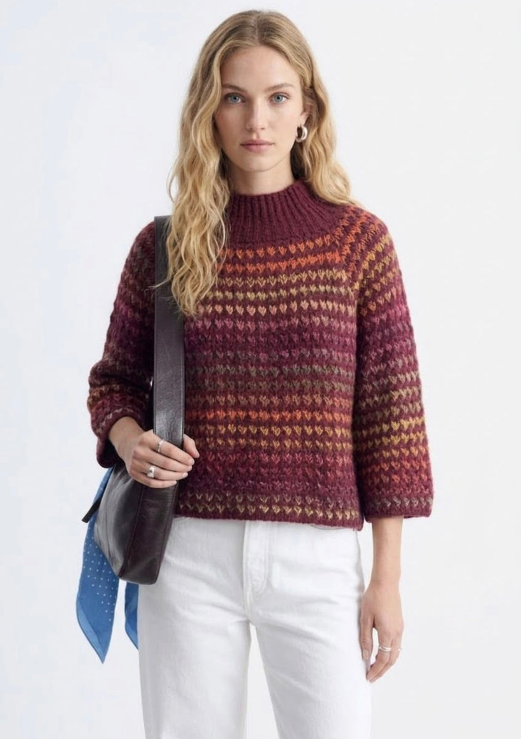Multicoloured wool mix sweater