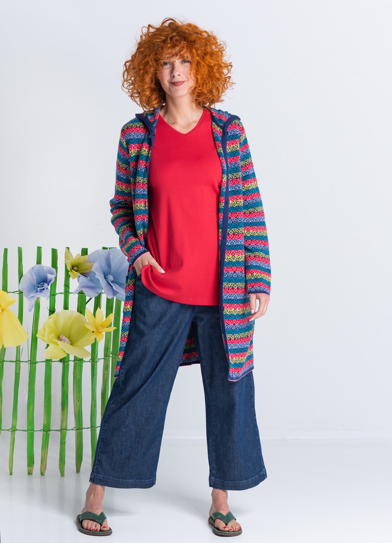 Heidekönigin cardigan med hætte