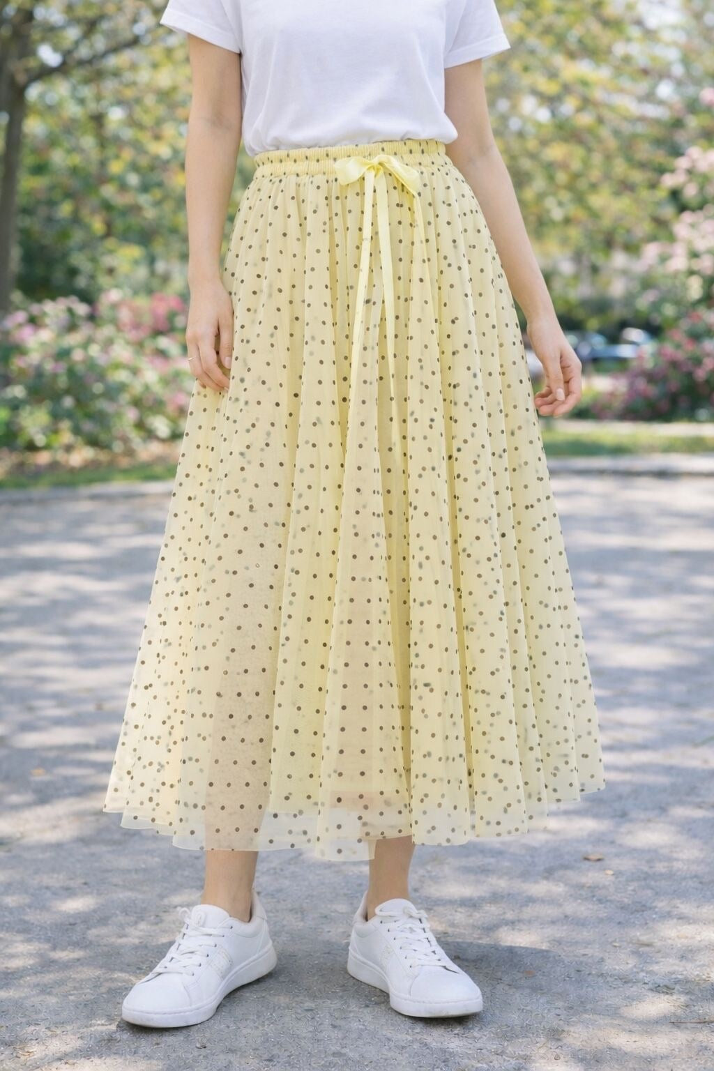 Tulle nederdel lysegul