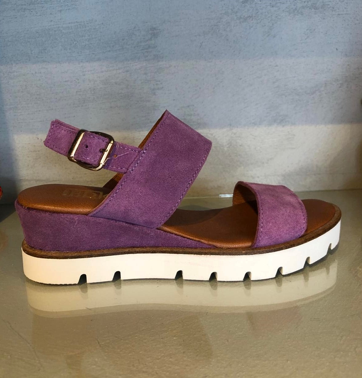 LBDK sandal brændt lavendel ruskind