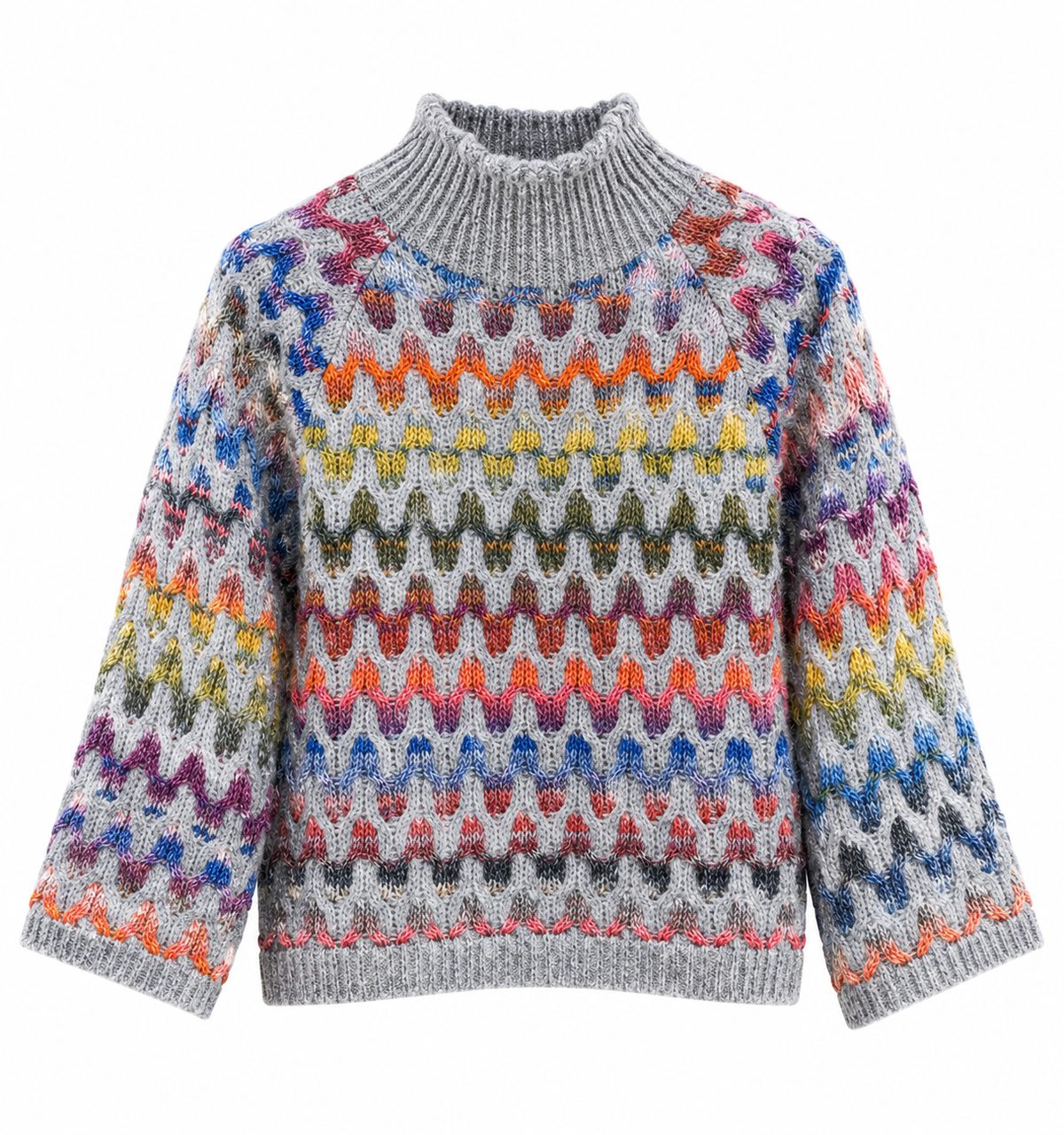 Multicoloured wool mix sweater