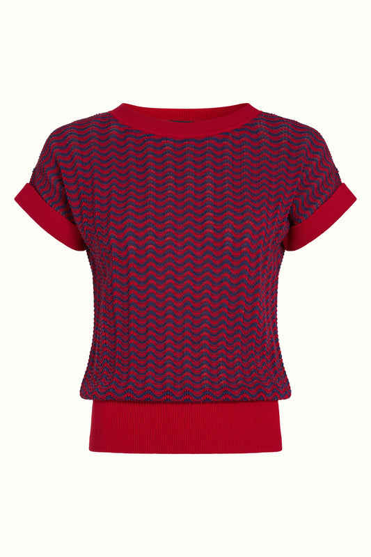 King Louie boatneck top Tide