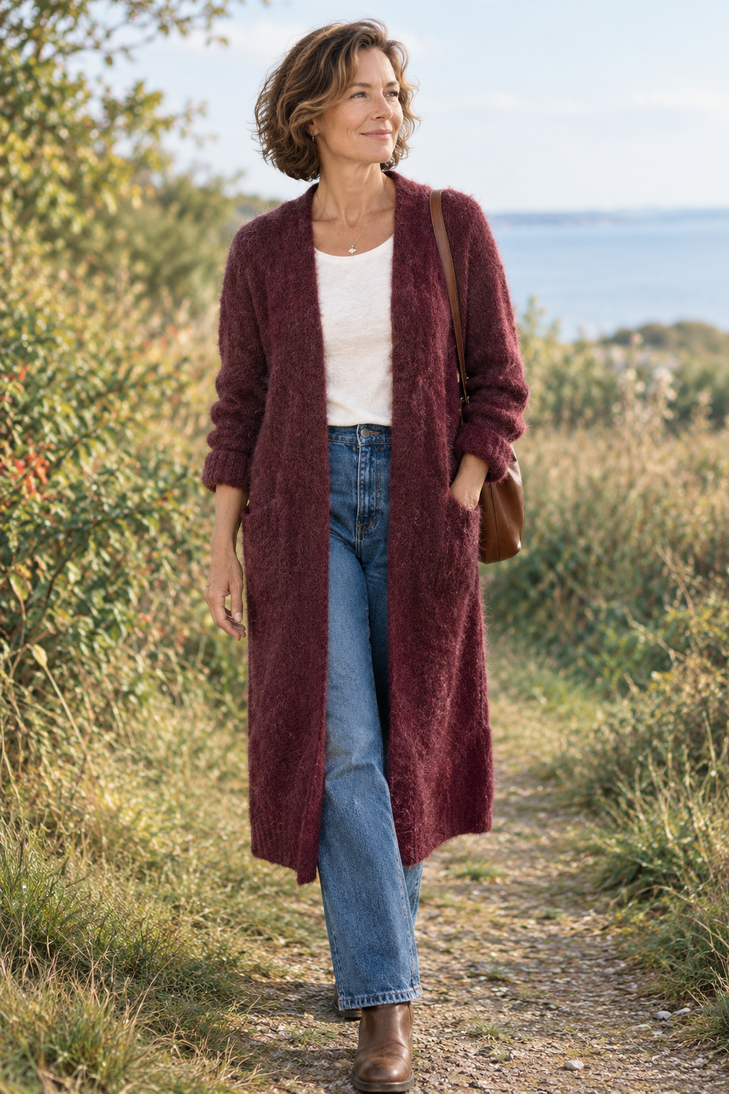 Baby alpaca blend lang cardigan