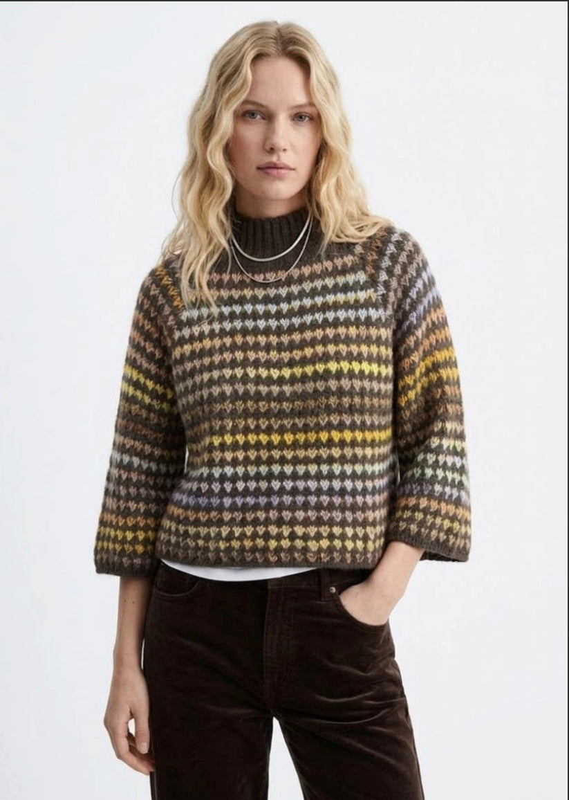 Multicoloured wool mix sweater