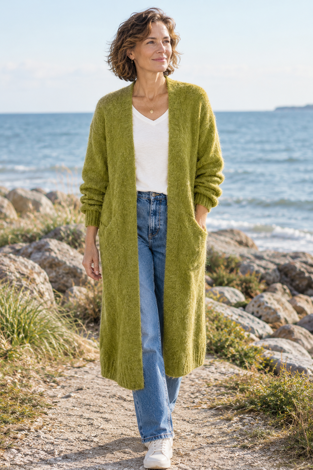 Baby alpaca blend lang cardigan