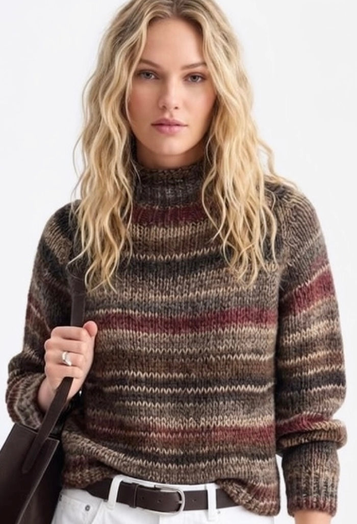 Woolmix sweater med lurex