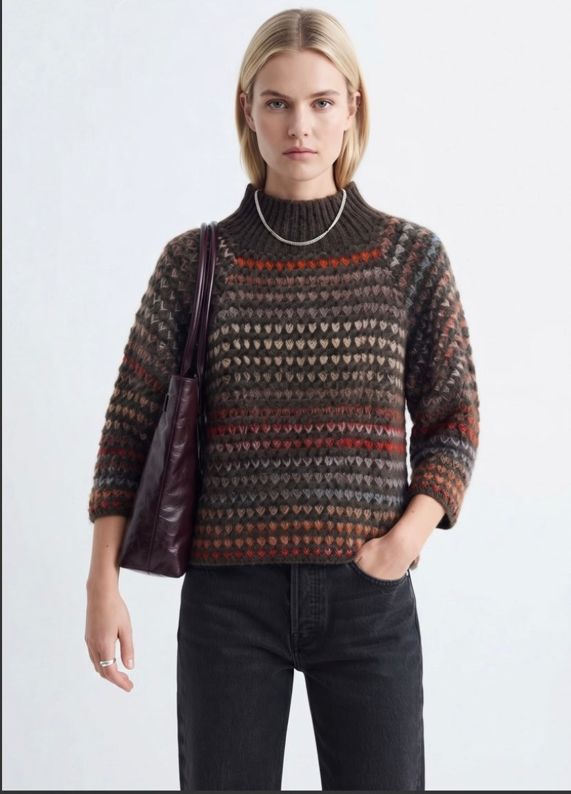 Multicoloured wool mix sweater