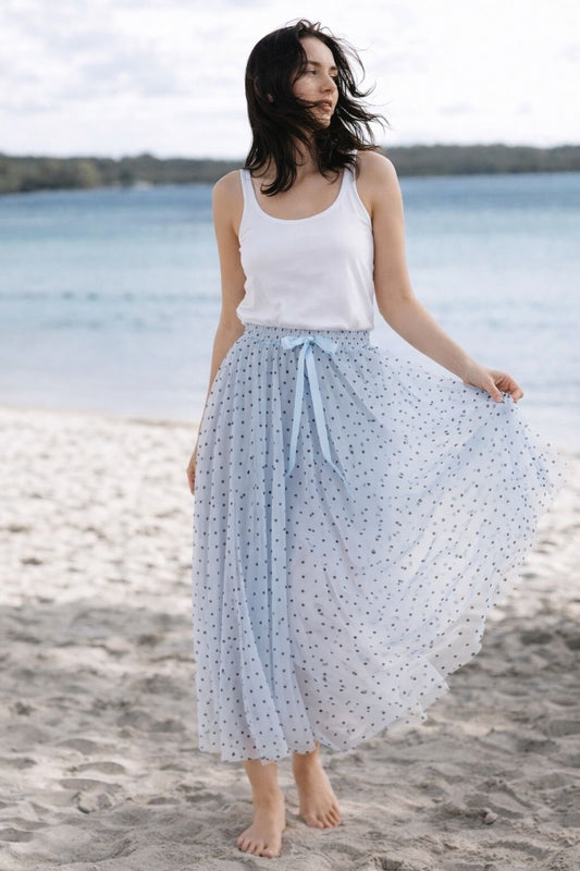 Tulle nederdel lyseblå