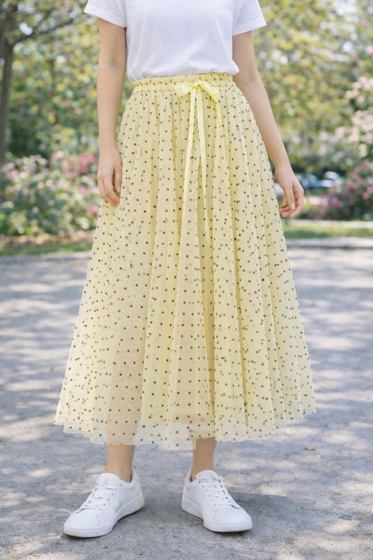 Tulle nederdel lysegul